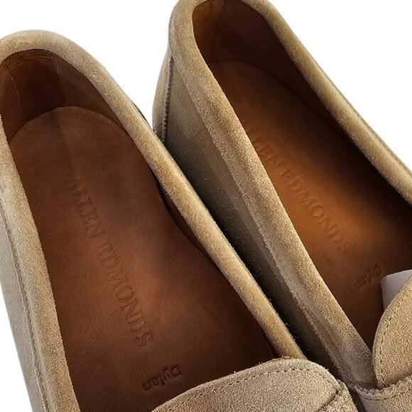 Allen Edmonds Mens Dylan Penny Loafers, Suede, Slip On, Tan, Size 13 D - Picture 5 of 9